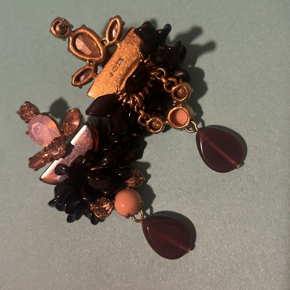 J Crew mixed stone/beads drop chandelier earrings - Picture 2 of 3